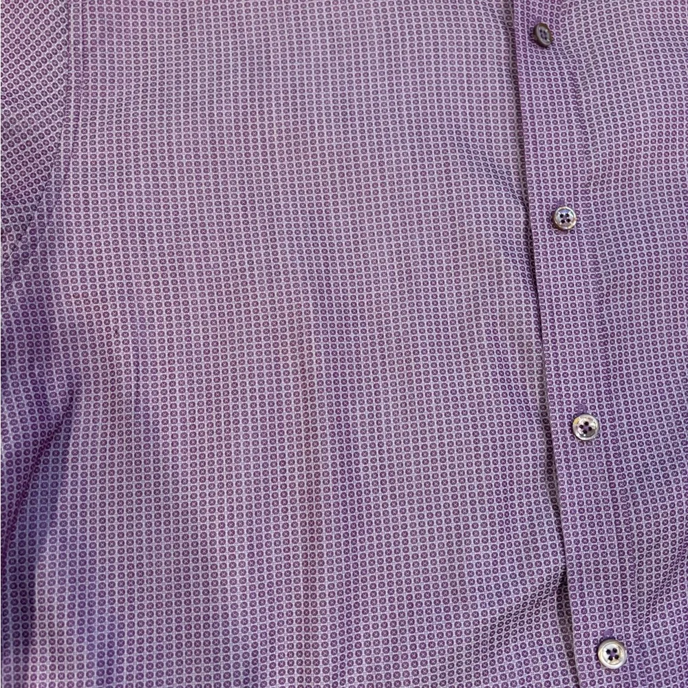 Robert Graham Men’s Maroon Geometric Button Down Shirt Size 42 (16.5 Neck) - Picture 5 of 10